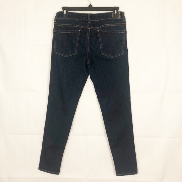 American Eagle Mid Rise Jegging Stretch Dark Wash Blue Women's Jeans 6 Short - Picture 6 of 10